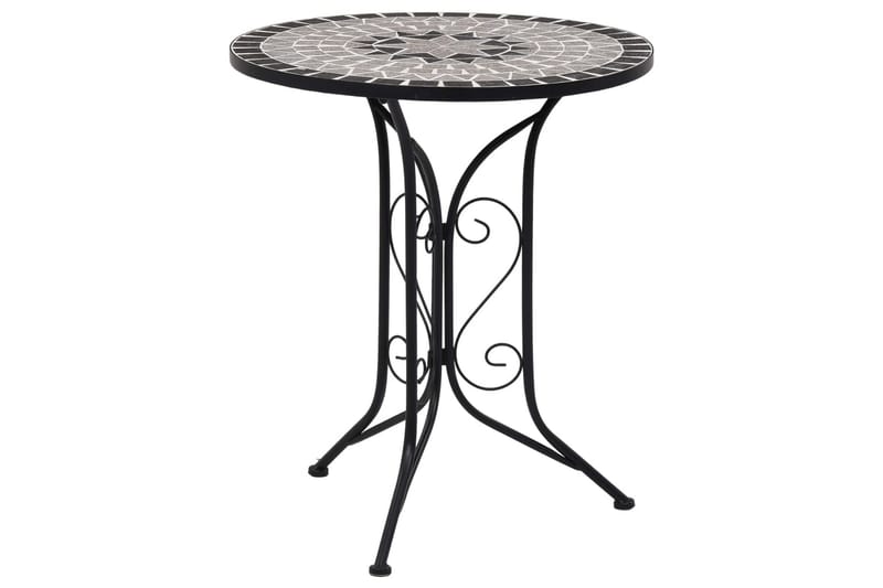 Mosaikkbistrobord grå 61 cm keramikk - Grå - Balkongbord - Sidebord