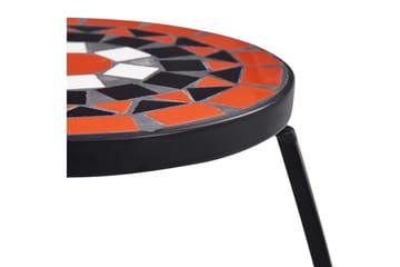Mosaikkbord 3 stk terrakotta og hvit keramikk - Brun - Hagemøbler - Hagebord - Sidebord