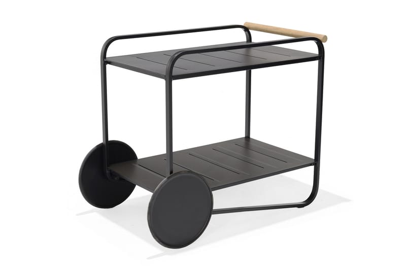 Portals Rullebord 92 cm - Svart/Tre - Hagemøbler - Hagebord - Sidebord