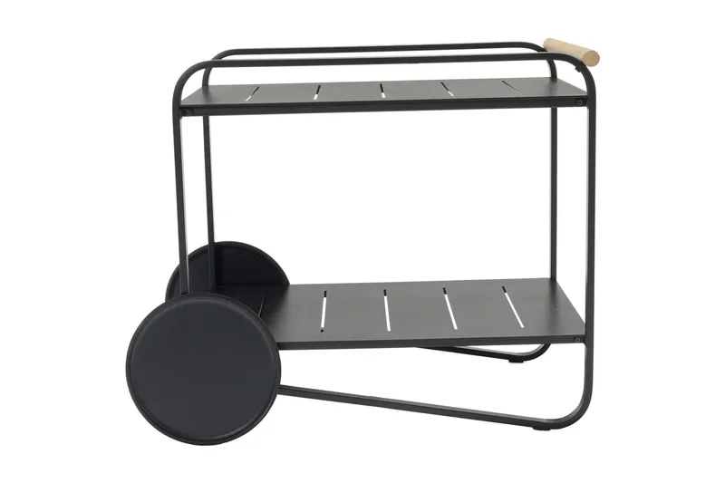 Portals Rullebord 92 cm - Svart/Tre - Hagemøbler - Hagebord - Sidebord