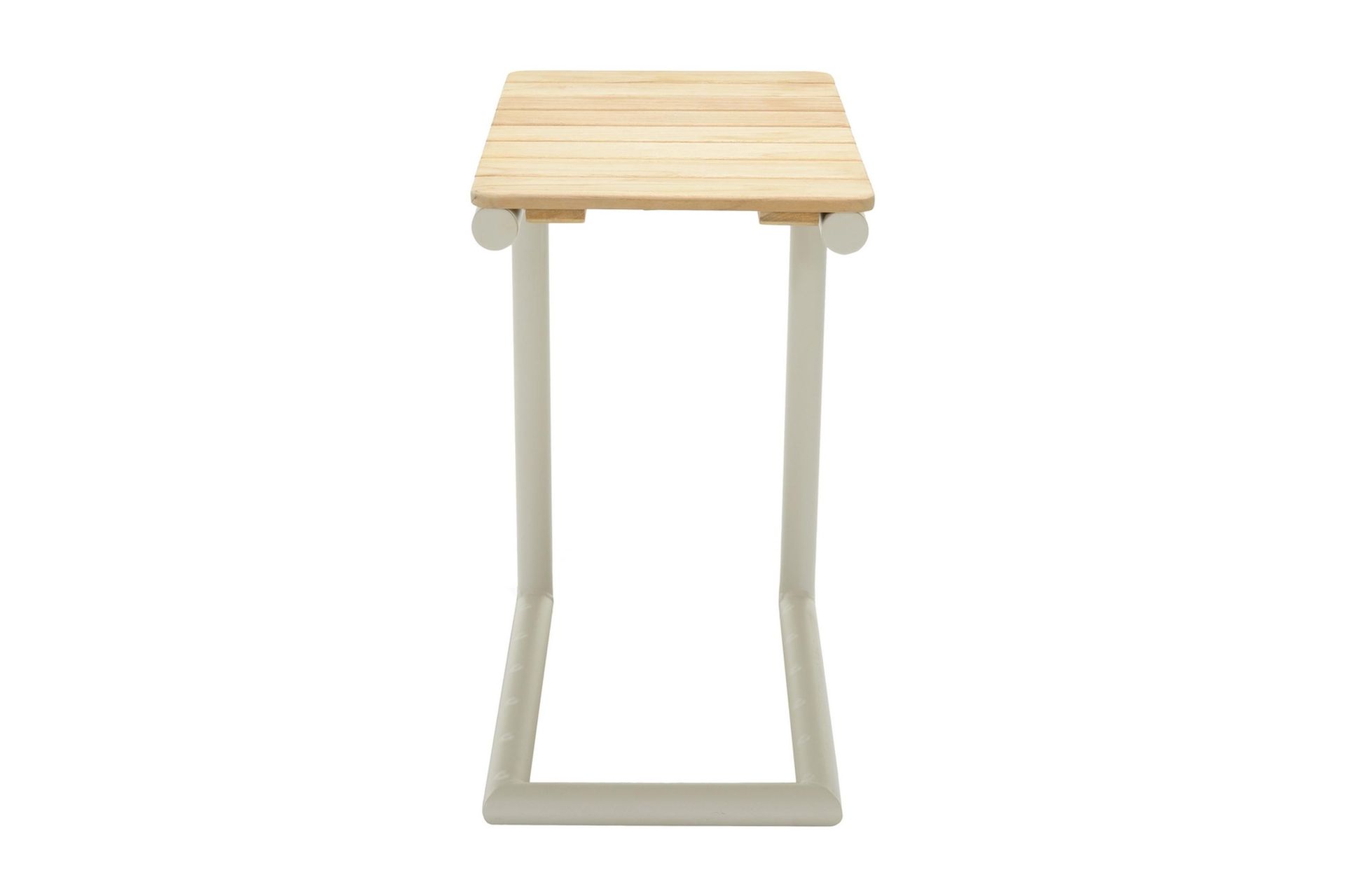 Portals Sidebord 47 cm - Hvit/Tre - Hagemøbler - Hagebord - Sidebord