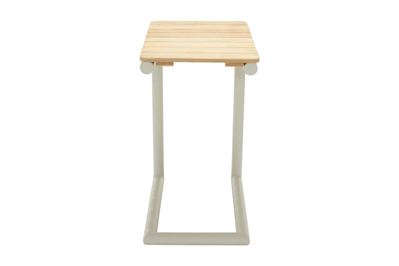 Portals Sidebord 47 cm - Hvit/Tre - Hagemøbler - Hagebord - Sidebord