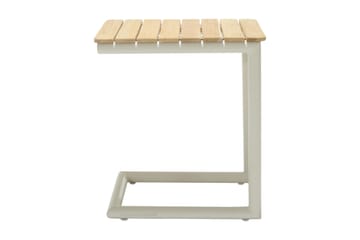 Portals Sidebord 47 cm - Hvit/Tre - Hagemøbler - Hagebord - Sidebord