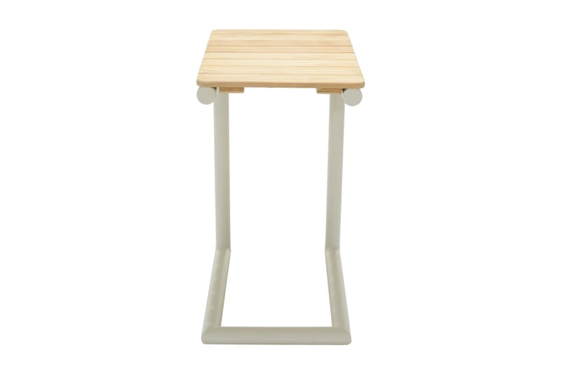 Portals Sidebord 47 cm - Hvit/Tre - Hagemøbler - Hagebord - Sidebord