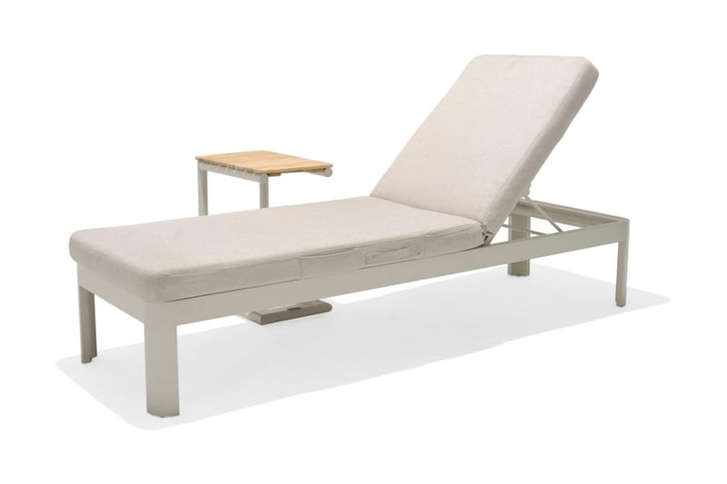 Portals Sidebord 47 cm - Hvit/Tre - Hagemøbler - Hagebord - Sidebord