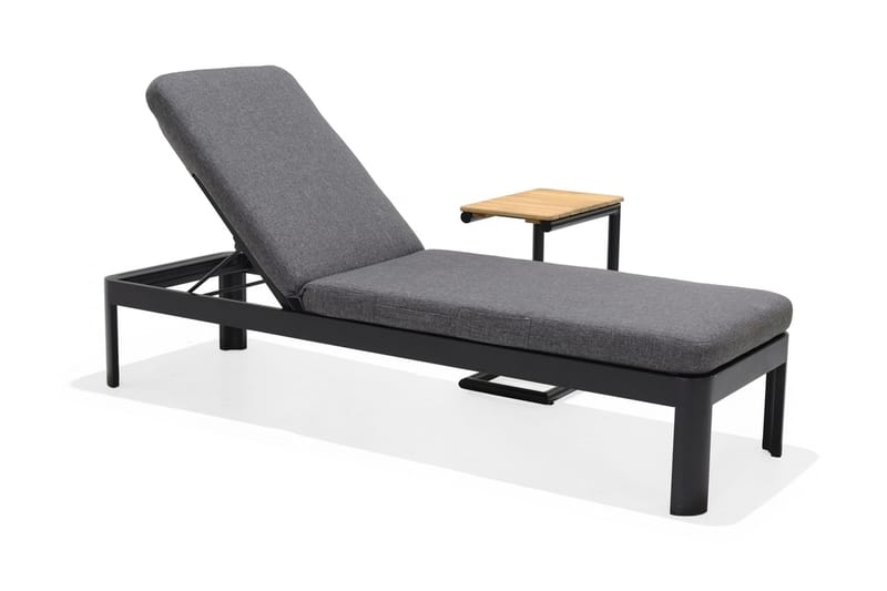 Portals Sidebord 47 cm - Svart/Tre - Hagemøbler - Hagebord - Sidebord