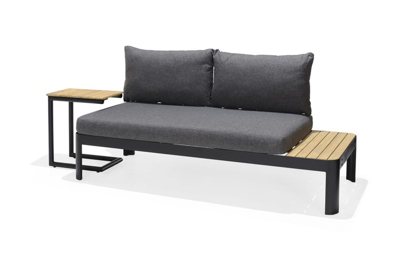 Portals Sidebord 47 cm - Svart/Tre - Hagemøbler - Hagebord - Sidebord