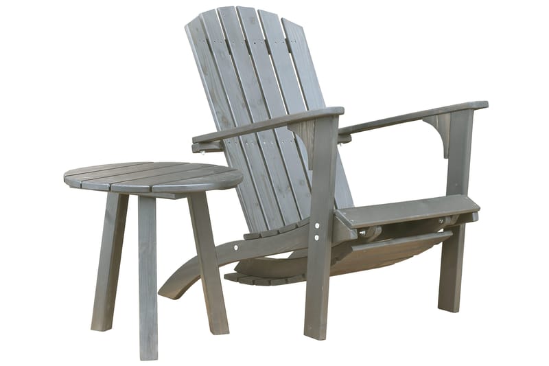 Rolston Avlastningsbord - Grå - Hagemøbler - Hagebord - Sidebord