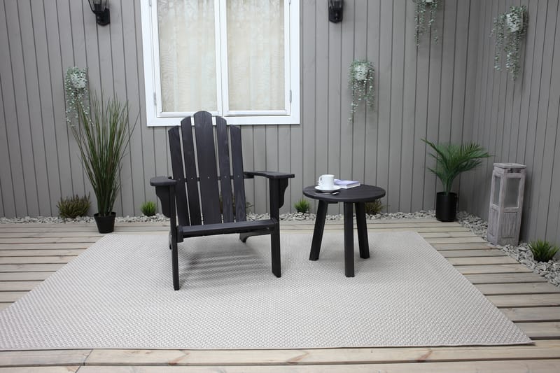 Rolston Avlastningsbord - Kaffesvart - Hagemøbler - Hagebord - Sidebord
