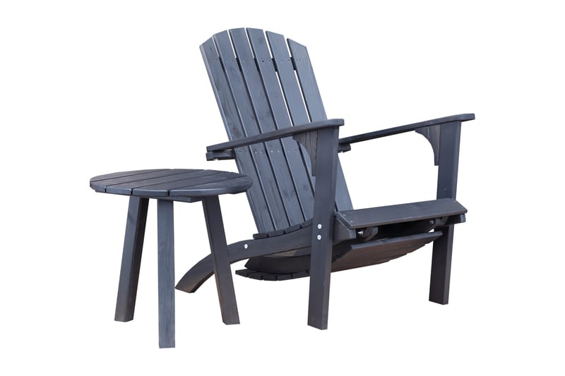 Rolston Avlastningsbord - Kaffesvart - Hagemøbler - Hagebord - Sidebord