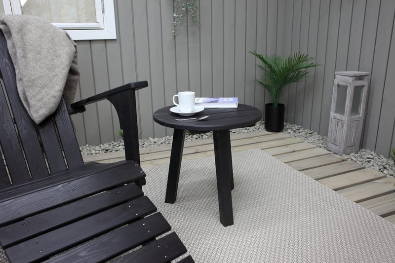 Rolston Avlastningsbord - Kaffesvart - Hagemøbler - Hagebord - Sidebord