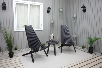 Rolston Avlastningsbord - Kaffesvart - Hagemøbler - Hagebord - Sidebord