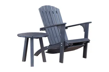 Rolston Avlastningsbord - Kaffesvart - Hagemøbler - Hagebord - Sidebord