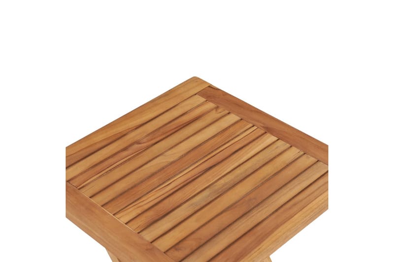 Sammenleggbart hagebord 45x45x45 cm heltre teak - Brun - Sidebord - Balkongbord