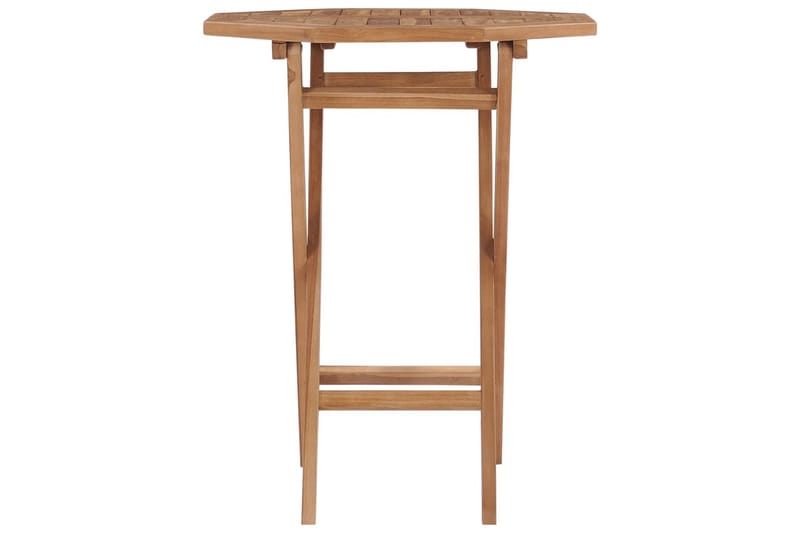 Sammenleggbart hagebord 60x60x75 cm heltre teak - Brun - Sidebord - Balkongbord