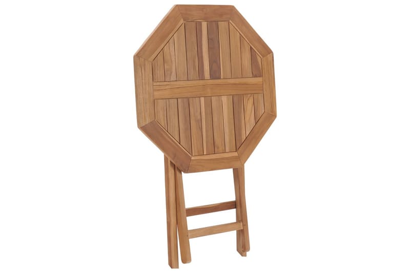 Sammenleggbart hagebord 60x60x75 cm heltre teak - Brun - Sidebord - Balkongbord