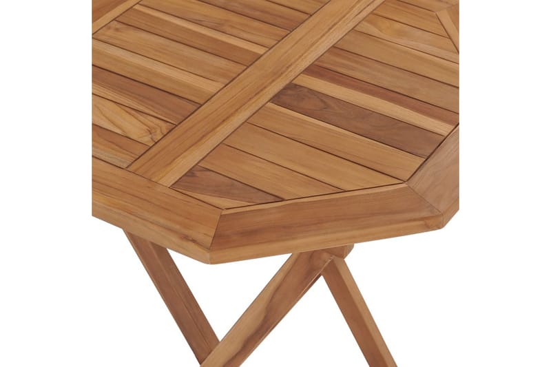 Sammenleggbart hagebord 60x60x75 cm heltre teak - Brun - Sidebord - Balkongbord