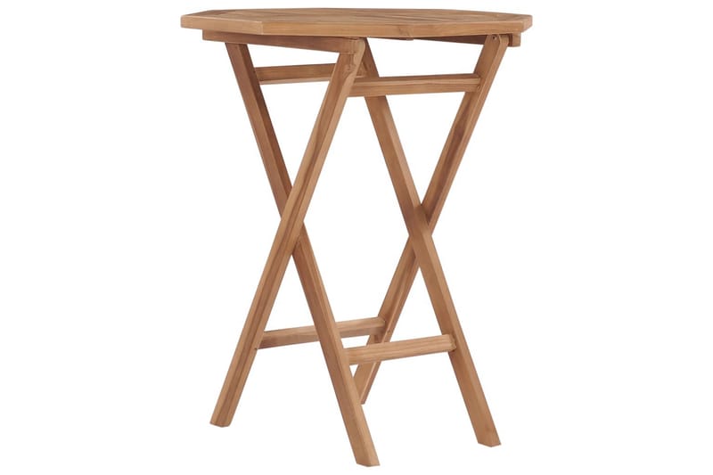 Sammenleggbart hagebord 60x60x75 cm heltre teak - Brun - Hagemøbler - Hagebord - Sidebord
