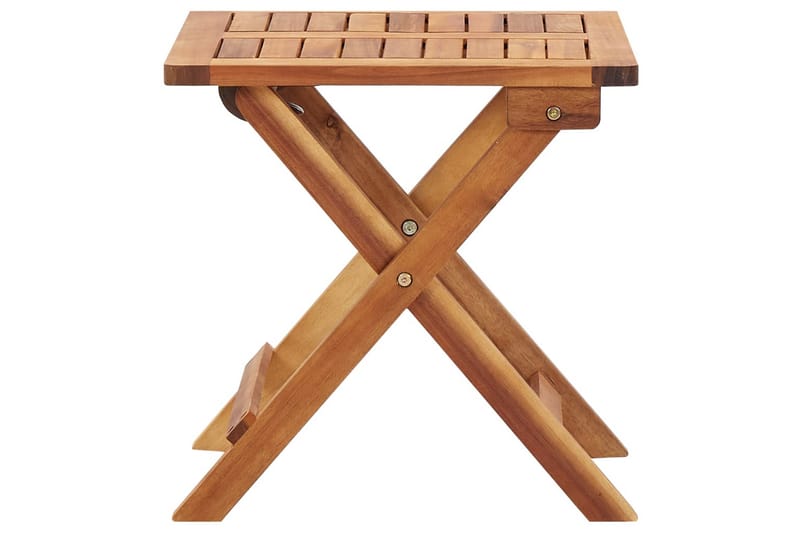 Sammenleggbart salongbord til hage 40x40x40cm heltre akasie - Brun - Hagemøbler - Hagebord - Sidebord