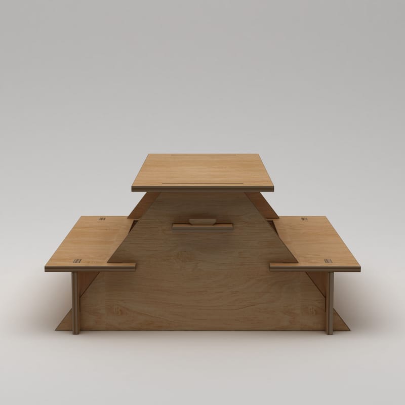 Somira Spisebord utendørs 160 cm - naturlig tre - Hagemøbler - Hagebord - Piknikbord