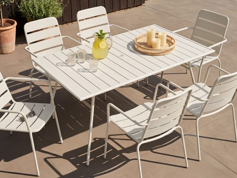 Spisebord Terenzo 160 cm - Lys beige - Hagemøbler - Hagebord - Spisebord ute