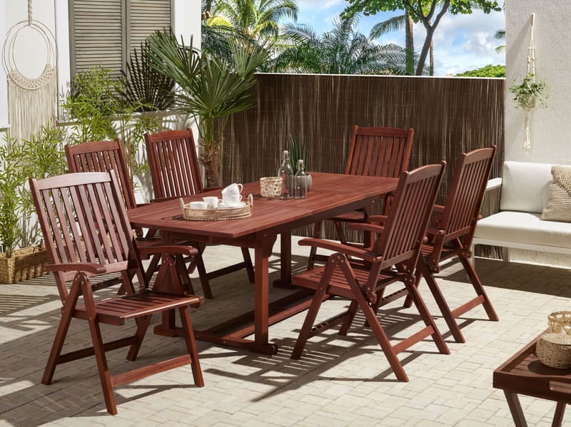 Spisebord Toscana 220 cm - Mørkerød - Hagemøbler - Hagebord - Spisebord ute
