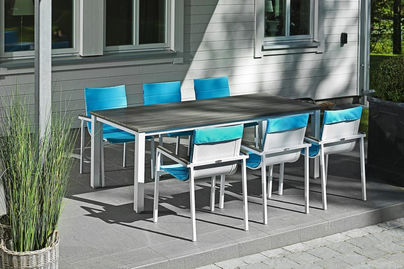 Arlov BORD 90X200 cm - HVit/grå - Hagemøbler - Hagebord - Spisebord ute