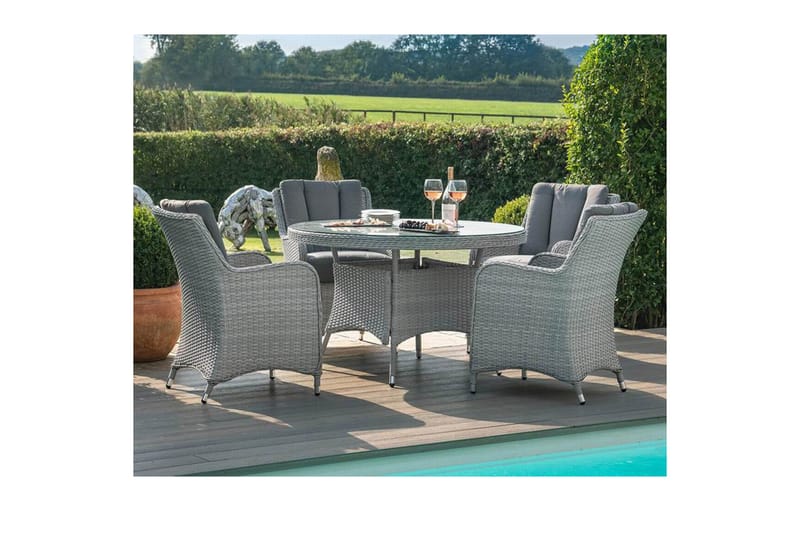 Ascot Bord D121xH75 cm Grå - Hagemøbler - Hagebord - Spisebord ute