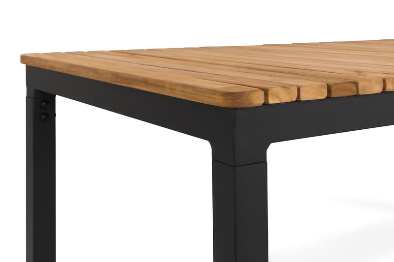 Bahamas Bord 110x60 cm - Svart/Teak - Hagemøbler - Hagebord - Spisebord ute