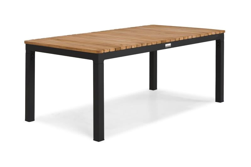 Bahamas Bord 110x60 cm - Svart/Teak - Hagemøbler - Hagebord - Spisebord ute