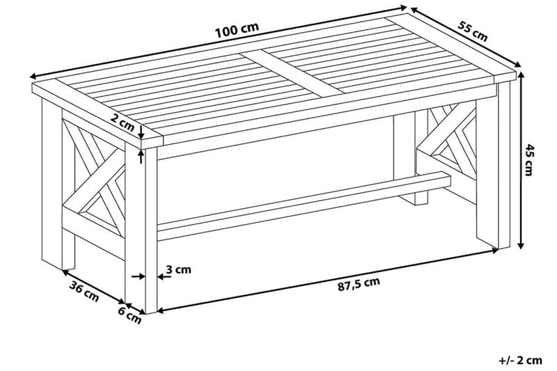 Baltic Hagebord 100 cm - Hvit - Hagemøbler - Hagebord - Spisebord ute