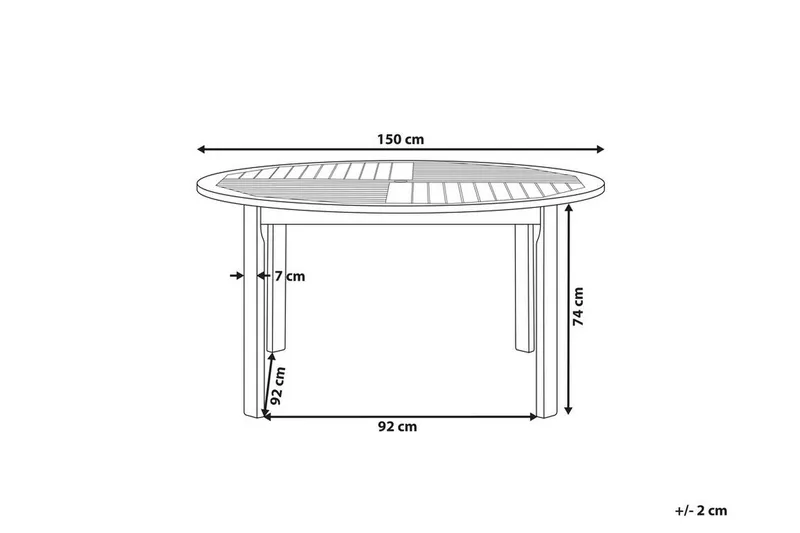 Barrata Spisebord 150 cm - Akasie - Hagemøbler - Hagebord - Spisebord ute