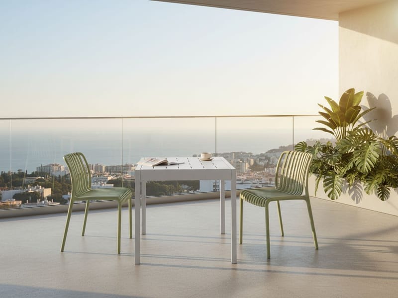 Spisebord utendørs Bartica 81x84 cm - Grå - Hagemøbler - Hagebord - Spisebord ute