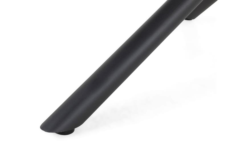 Bastian Spisebord 140 cm Rundt - Svart/Teak - Hagemøbler - Hagebord - Spisebord ute