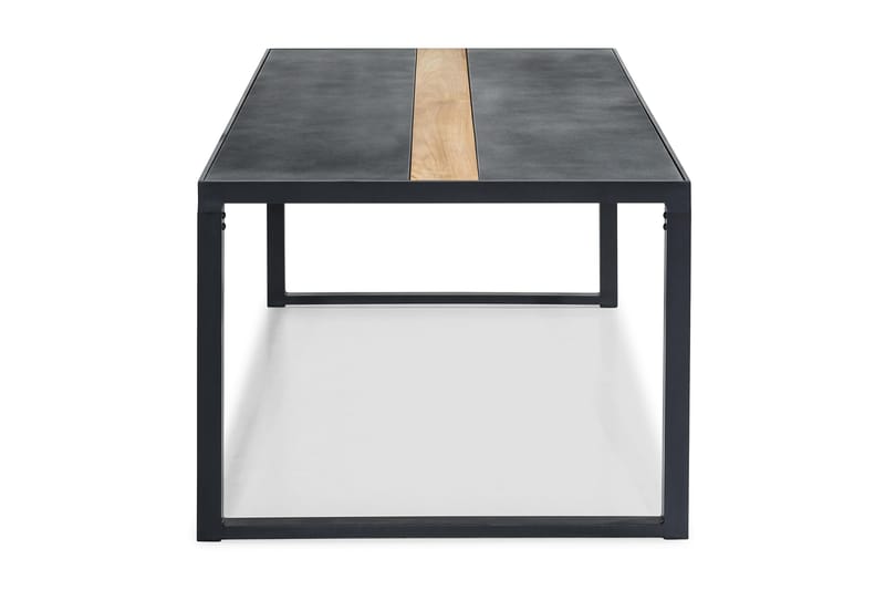 Bastian Spisebord 200x100 cm - Svart/Teak - Hagemøbler - Hagebord - Spisebord ute