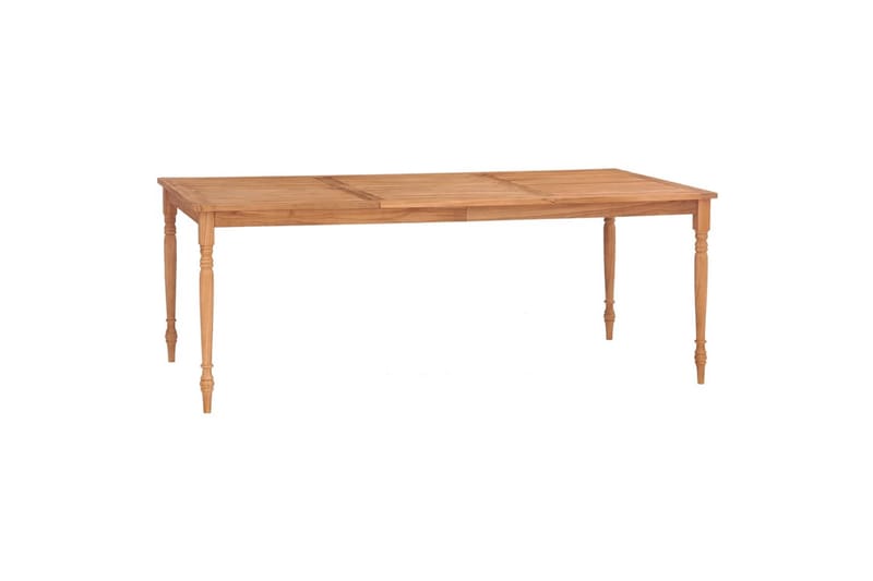 Bataviabord 200x100x75 cm heltre teak - Brun - Hagemøbler - Hagebord - Spisebord ute