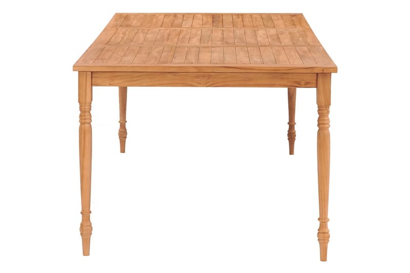 Bataviabord 200x100x75 cm heltre teak - Brun - Hagemøbler - Hagebord - Spisebord ute