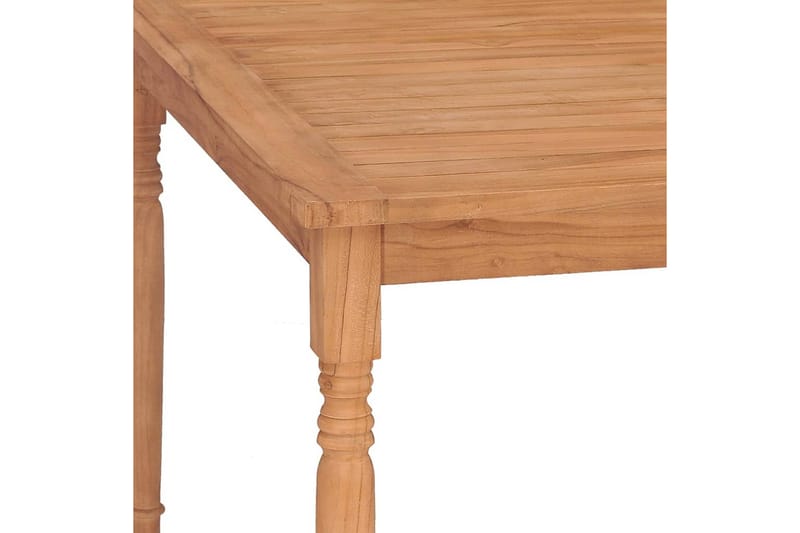 Bataviabord 200x100x75 cm heltre teak - Brun - Hagemøbler - Hagebord - Spisebord ute