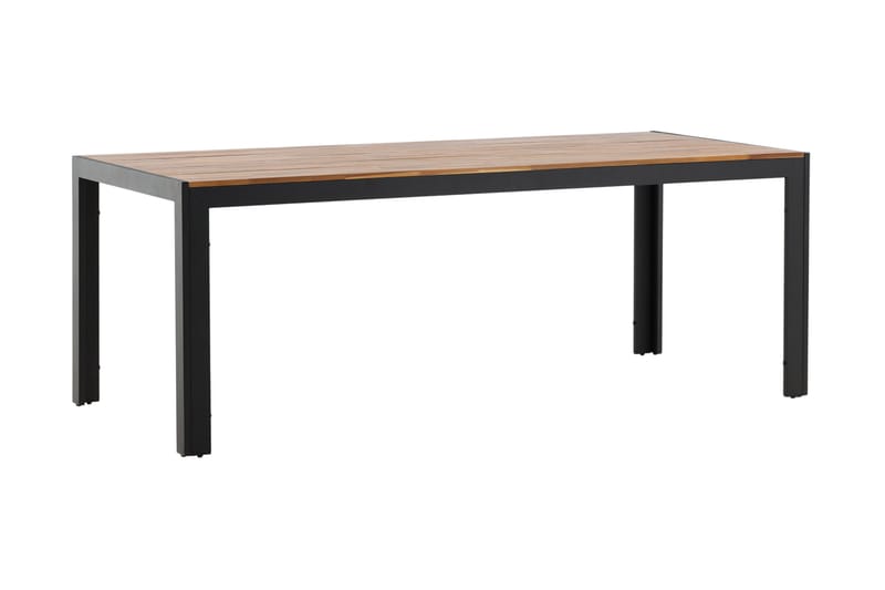 Bois Spisebord 200 cm Svart/Brun - Venture Home - Hagemøbler - Hagebord - Spisebord ute