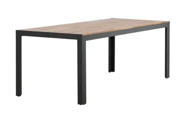 Bois Spisebord 200 cm Svart/Brun - Venture Home - Hagemøbler - Hagebord - Spisebord ute