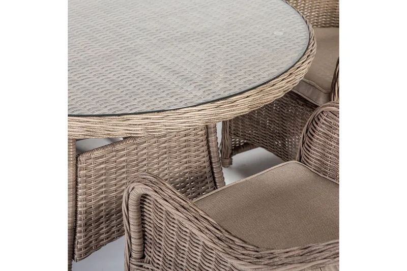 Bord TOSCANA D110xH73cm gråbeige - Hagemøbler - Hagebord - Spisebord ute