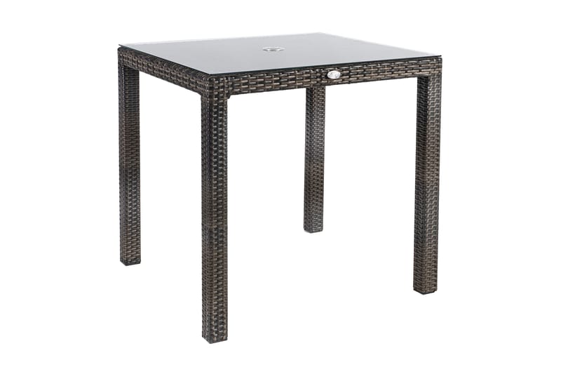 Bord WICKER 73x73xH71cm Klart glass - Hagemøbler - Hagebord - Spisebord ute