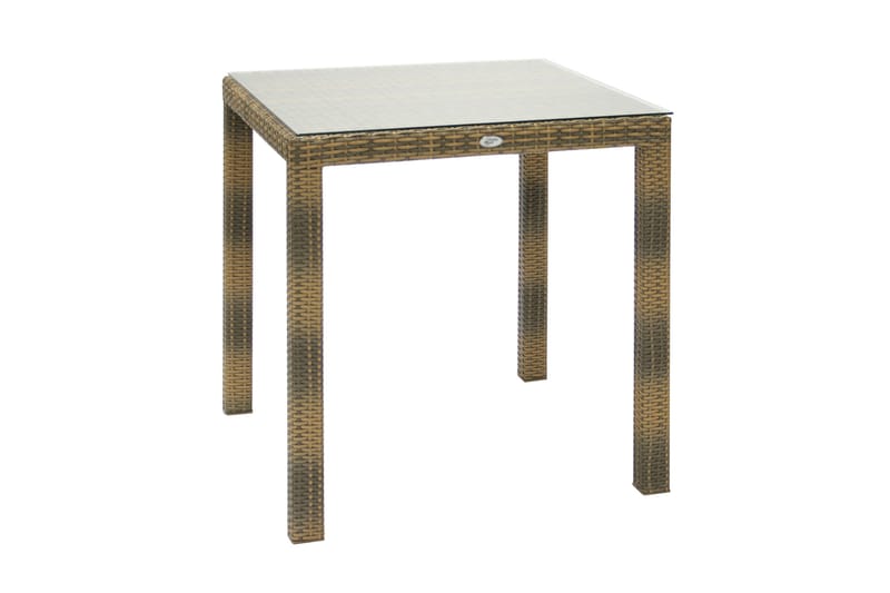 Bord WICKER 73x73xH71cm Klart glass - Hagemøbler - Hagebord - Spisebord ute