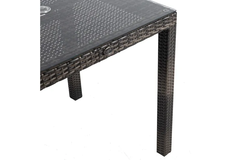 Bord WICKER 73x73xH71cm Klart glass - Hagemøbler - Hagebord - Spisebord ute