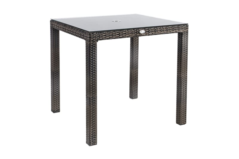 Bord WICKER 73x73xH71cm Klart glass, undefined