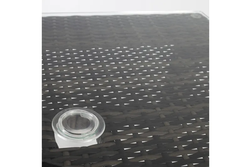 Bord WICKER 73x73xH71cm Klart glass - Hagemøbler - Hagebord - Spisebord ute