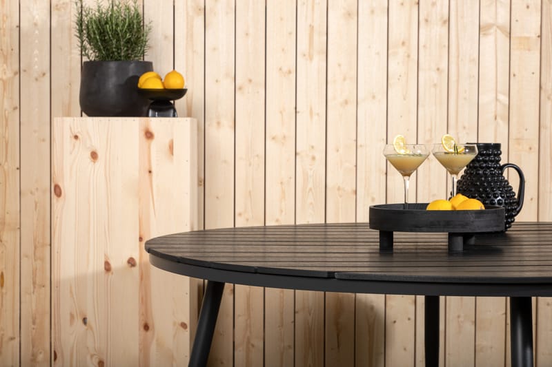 Break Spisebord 150 cm Rundt Svart - Venture Home - Spisebord ute