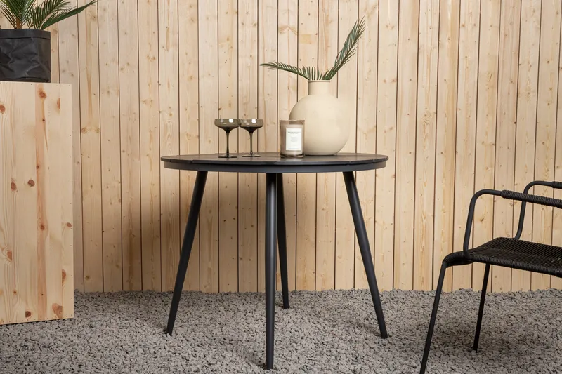 Break Spisebord 90 cm - Svart - Hagemøbler - Hagebord - Spisebord ute