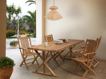 Spisebord utendørs Calabritto 90 cm 180 cm akasietre - Brun - Hagemøbler - Hagebord - Spisebord ute