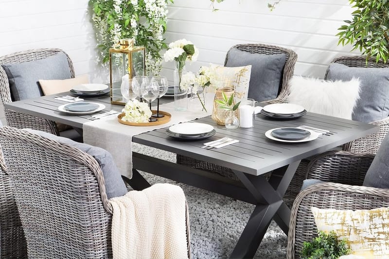 Cascais Hagebord 200 cm - Grå - Hagemøbler - Hagebord - Spisebord ute